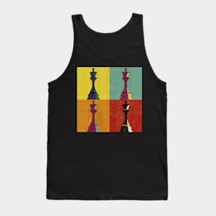 Chess Piece King Pop Art Style Tank Top